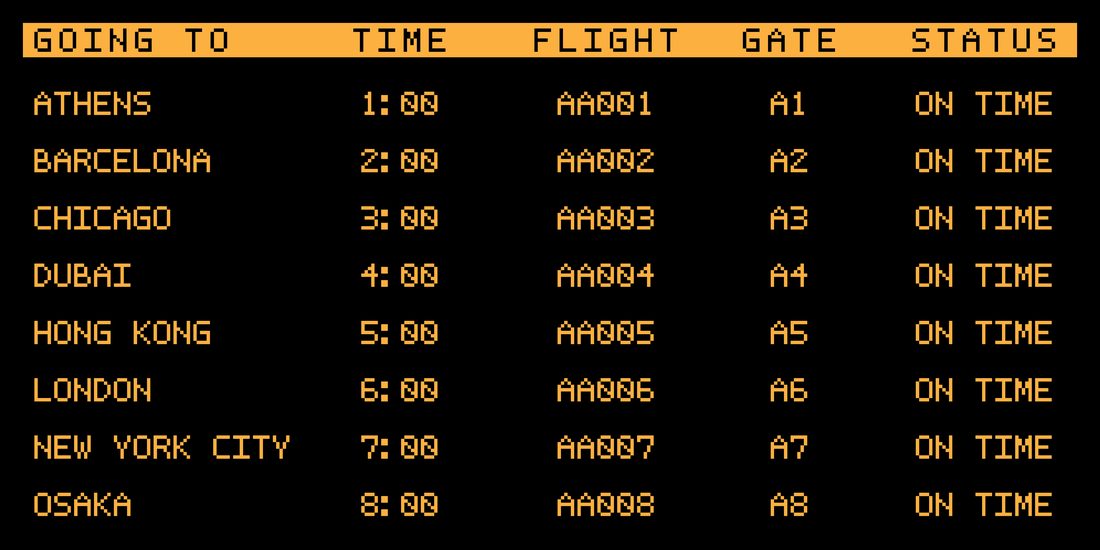 Flights — X9