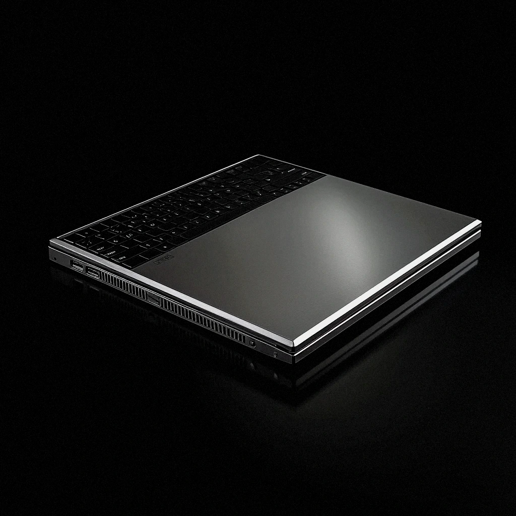 A titanium laptop concept.